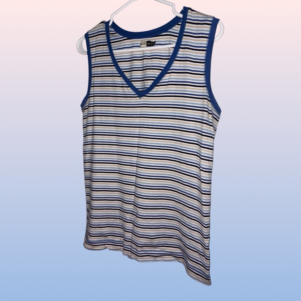 Denver Hayes Blue and White Striped Camisole